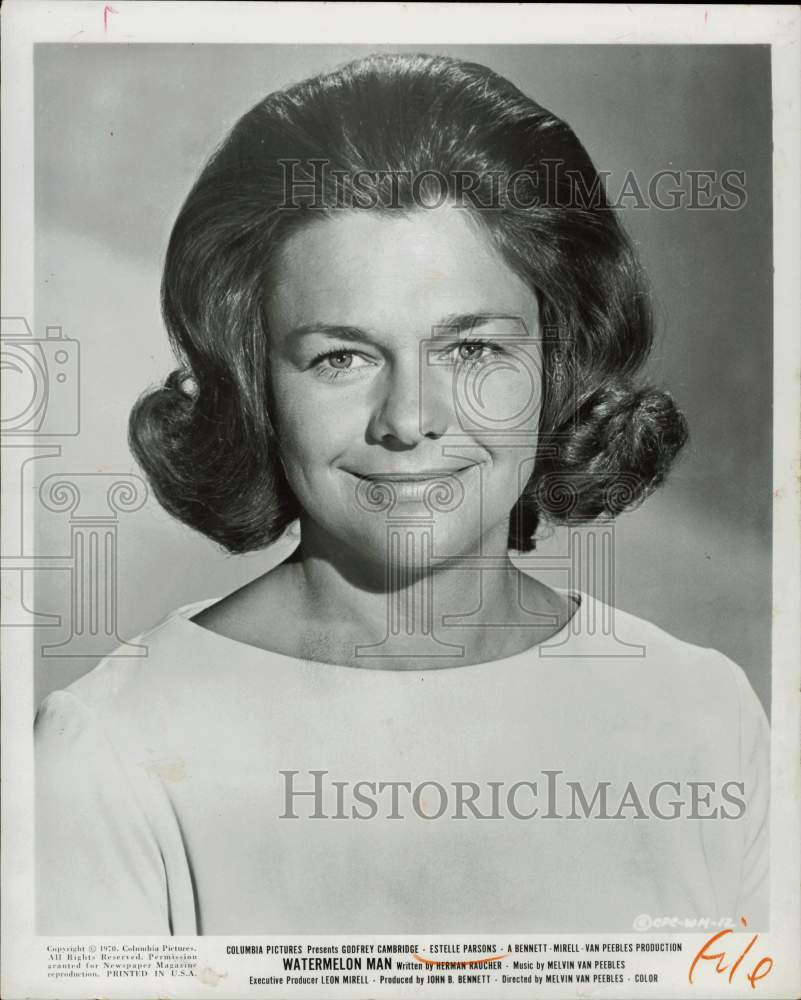 1970 Press Photo Actress Estelle Parsons in &quot;Watermelon Man&quot; Movie - lrp89820- Historic Images