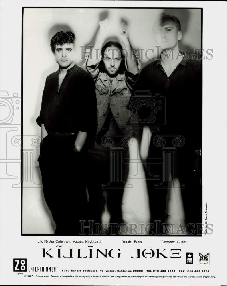 1994 Press Photo Killing Joke, Music Group - Jaz Coleman, Youth, Geordie- Historic Images