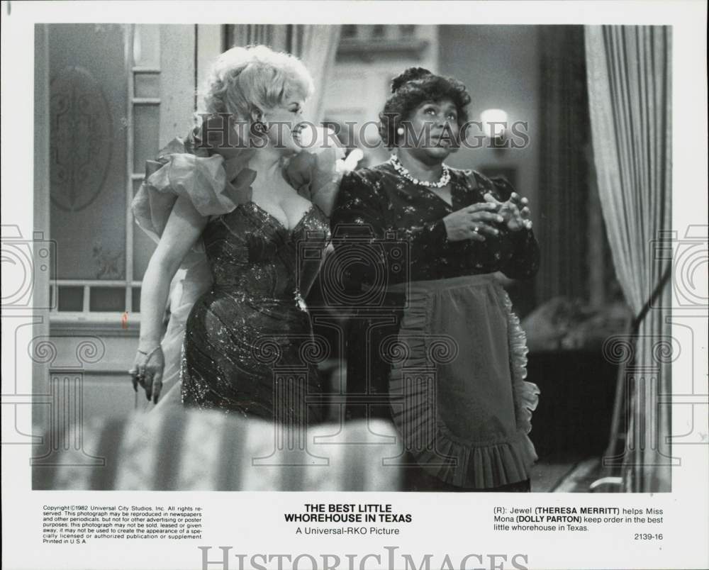 1982 Press Photo &quot;The Best Little Whorehouse In Texas&quot; Movie Scene - lrp90409- Historic Images