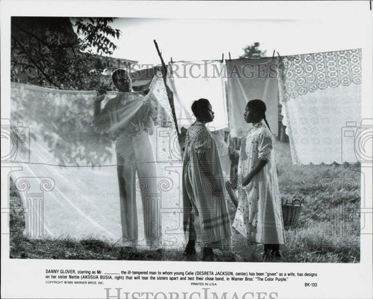 1985 Press Photo Danny Glover & Co-Stars in "The Color Purple" Movie - lrp90597- Historic Images