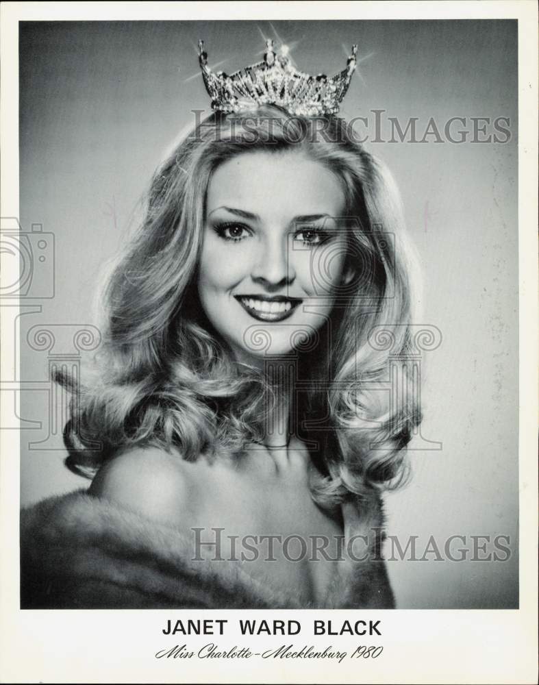 1980 Press Photo Janet Ward Black, Miss Charlotte-Mecklenburg - lrp90726- Historic Images