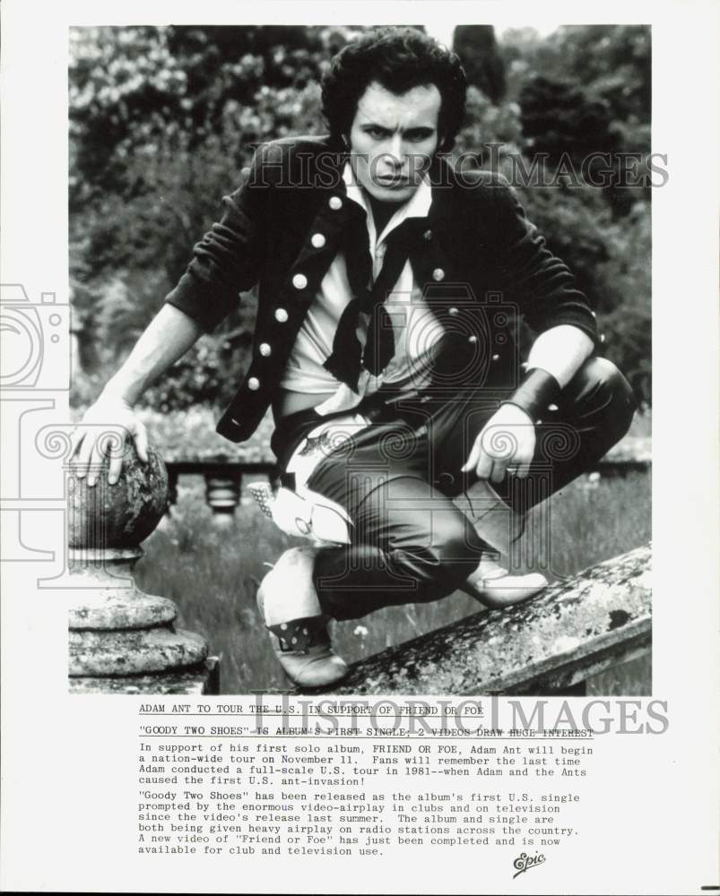 1984 Press Photo Singer Adam Ant - lrp91623- Historic Images