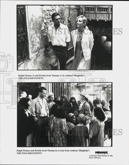 1996 Press Photo Ralph Fiennes and Kristin Scott Thomas in "The English Patient"- Historic Images