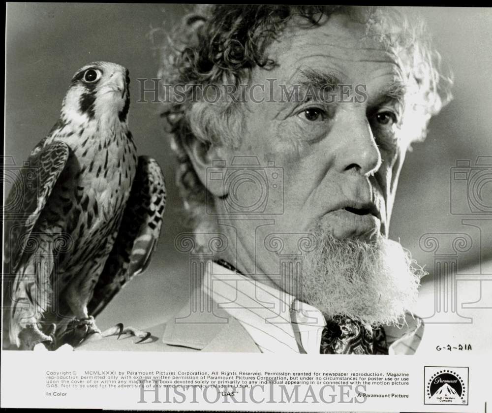 1981 Press Photo Actor Sterling Hayden in &quot;Gas&quot; Movie - lrp96761- Historic Images