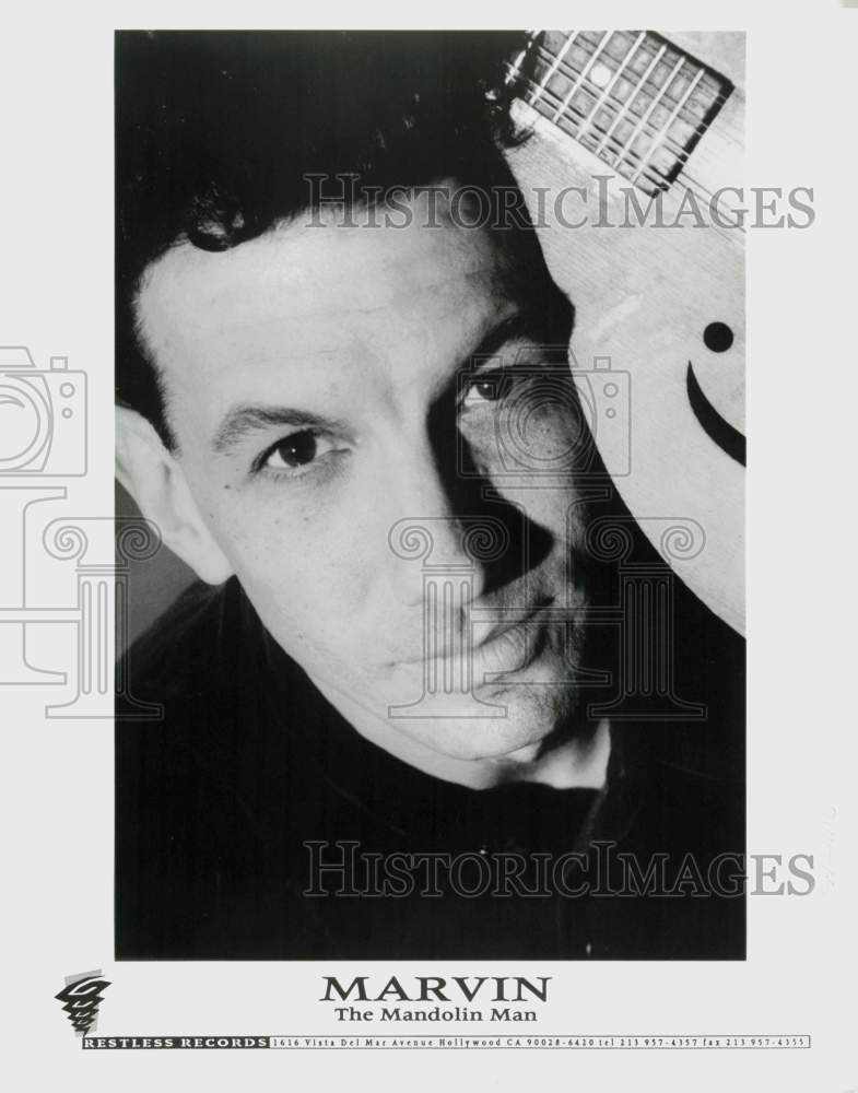 1992 Press Photo Musician Marvin Etzioni, Marvin the Mandolin Man - lrp97499- Historic Images