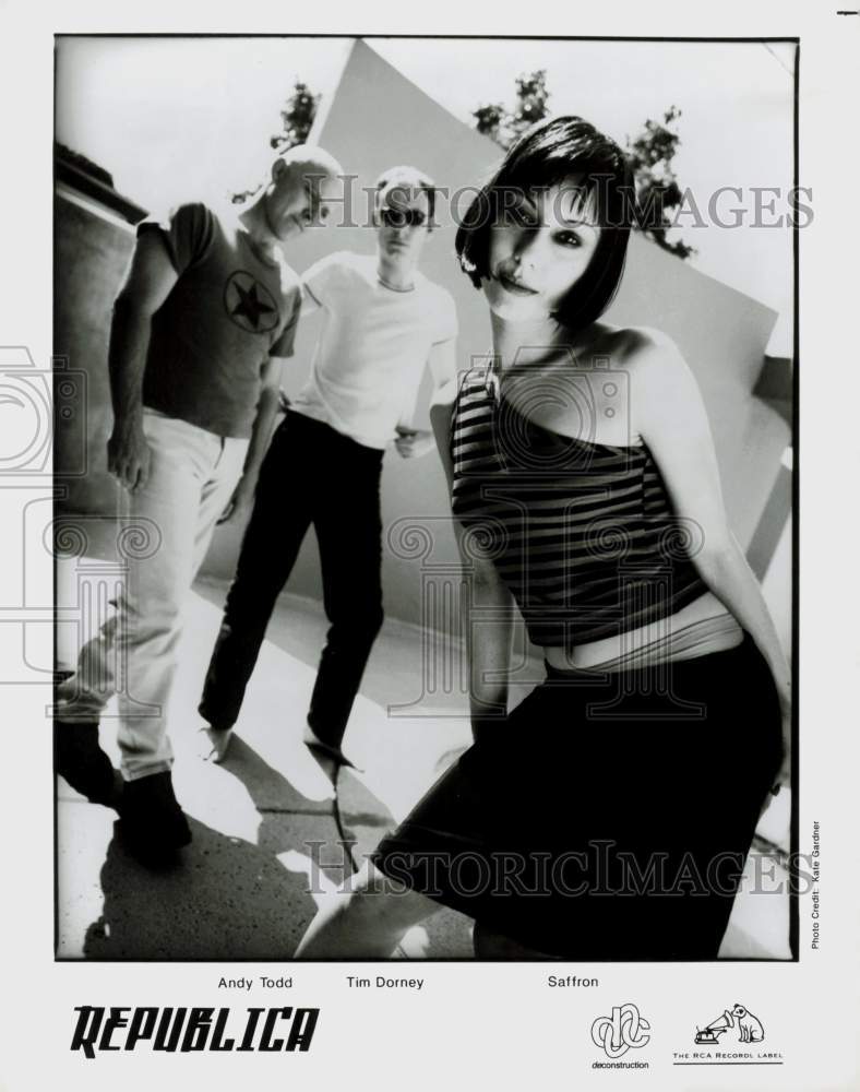 Press Photo Republica, Music Group - Andy Todd, Tim Dorney, Saffron - lrp97650- Historic Images