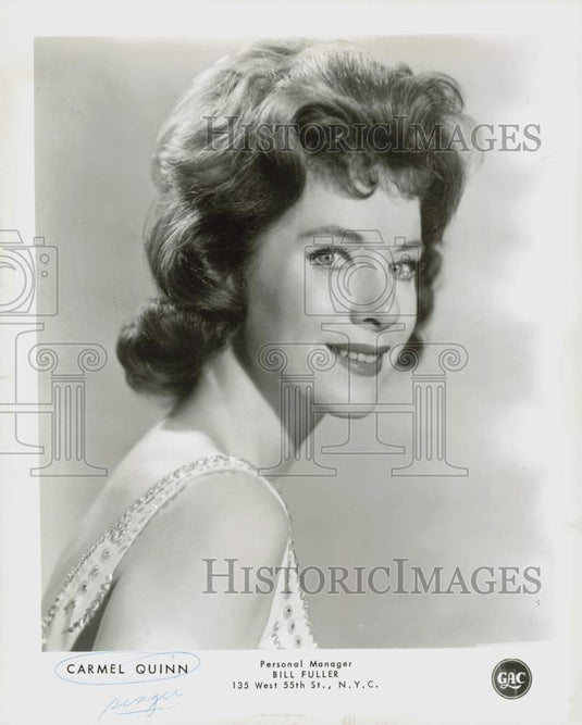 1962 Press Photo Singer Carmel Quinn - lrp97722- Historic Images