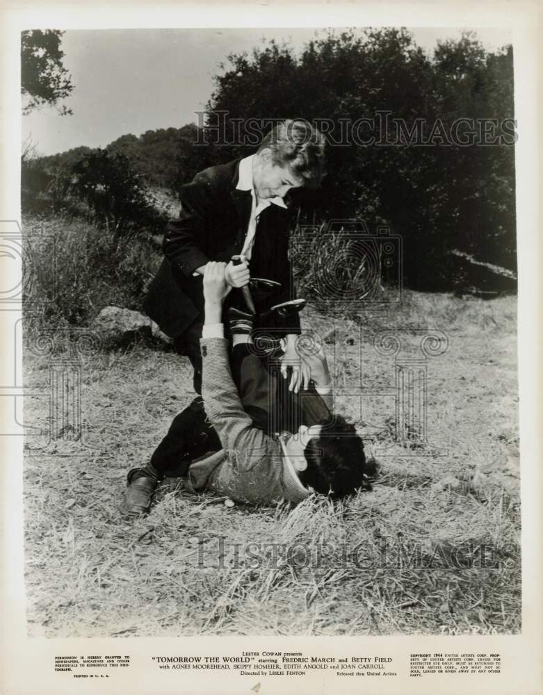 1944 Press Photo Skippy Homeier &amp; Rudy Wissler in &quot;Tomorrow the World&quot; Movie- Historic Images