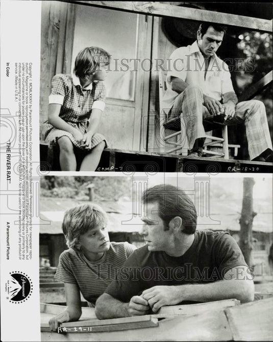 1984 Press Photo Actors Martha Plimpton, Tommy Lee Jones in "The River Rat"- Historic Images
