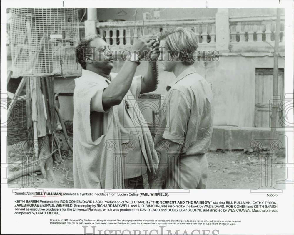 1987 Press Photo Bill Pullman, Paul Winfield in &quot;The Serpent And The Rainbow&quot;- Historic Images