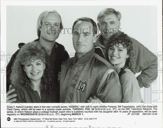 1989 Press Photo "Coach" TV Show Cast Members - lrq00546- Historic Images