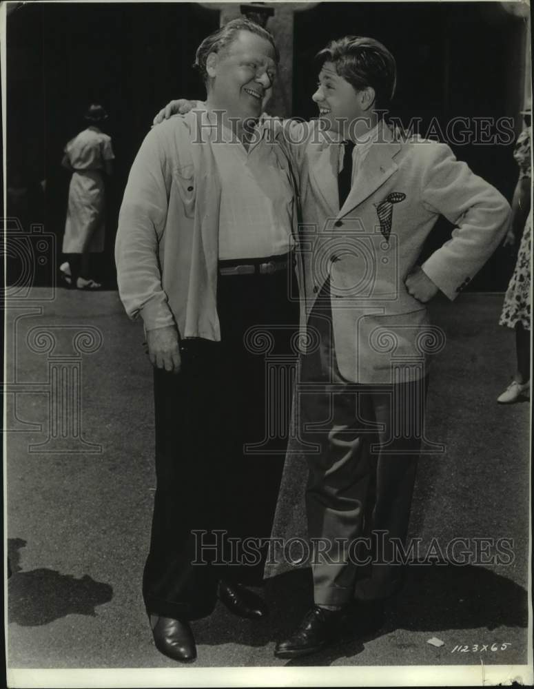 Press Photo Actor Mickey Rooney and his Father Actor Joe Yule - lrx03592- Historic Images