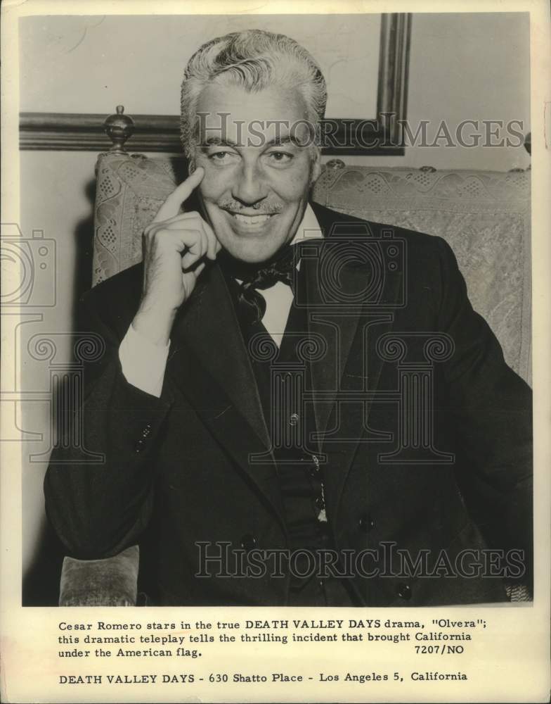 1973 Press Photo Cesar Romero stars in true story &quot;Olvera&quot; - lrx04558- Historic Images