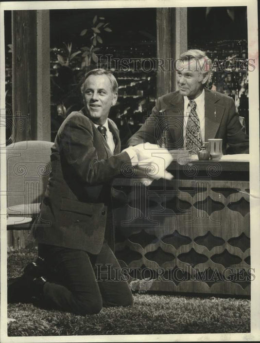 1973 Press Photo McLean Stevenson Guest Stars on "The Tonight Show" on NBC- Historic Images