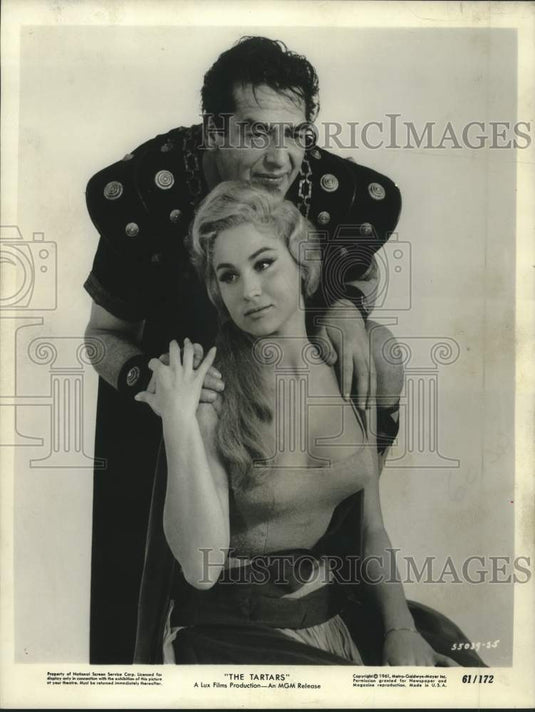 1962 Press Photo Liana Orfei Mature Plays Viking Wife in "The Tartars"- Historic Images