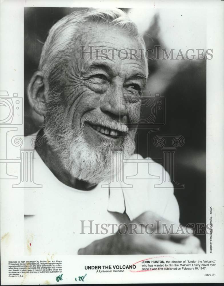 1984 Press Photo John Huston directs the film &quot;Under The Volcano&quot; - lrx17747- Historic Images