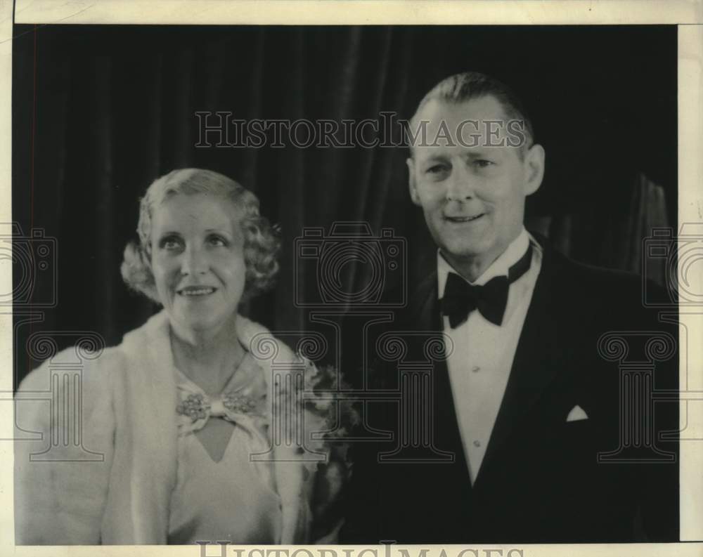 1936 Press Photo Mr. and Mrs. Lionel Barrymore, famous screen stars - lrx18528- Historic Images