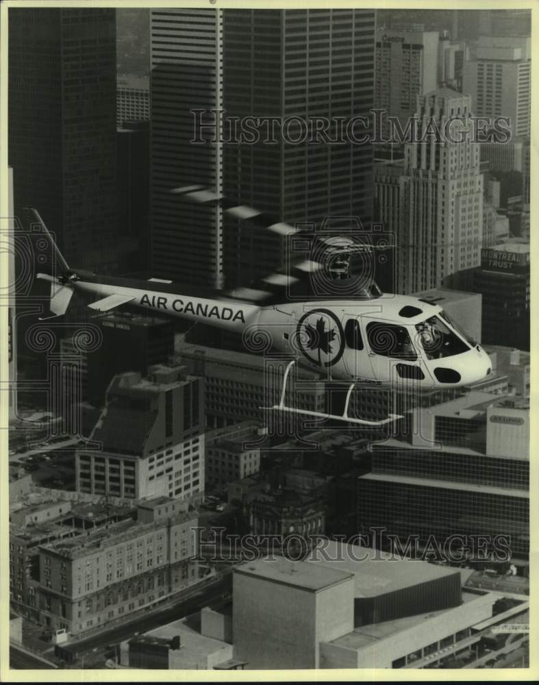 1986 Press Photo Air Canada helicopters shuttle passengers from Toronto airport- Historic Images