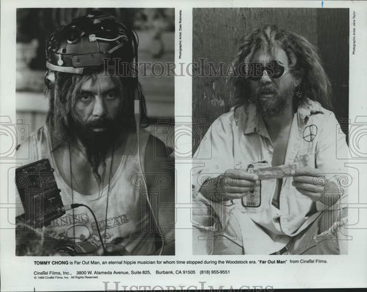 1969 Press Photo American actor Tommy Chong in a scene of "Far Out Man"- Historic Images