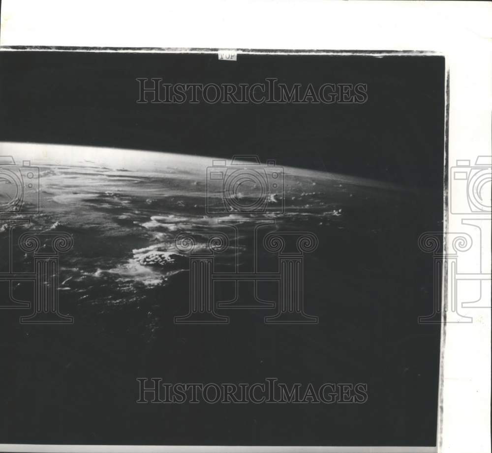 1965 Press Photo View of billowy cloud formations over earth from Molly Brown- Historic Images