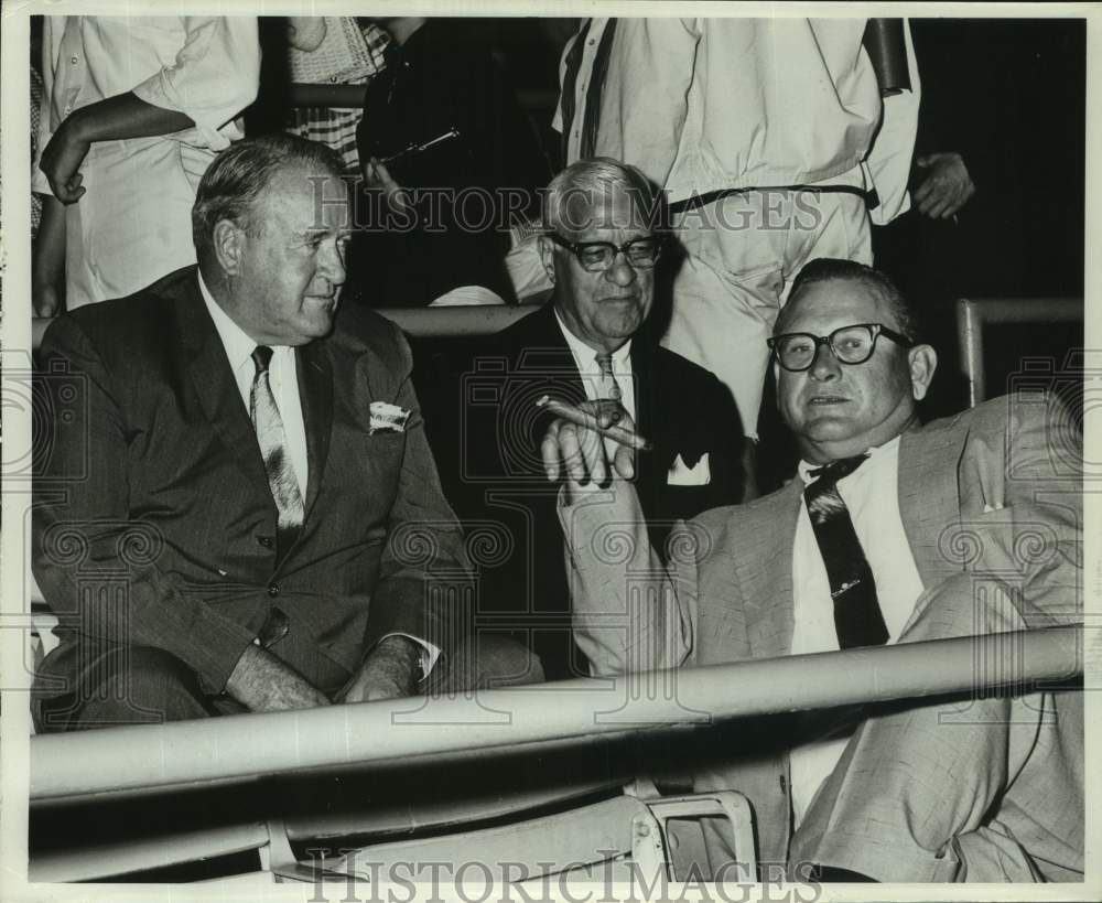 Press Photo American League head Joe Cronin, William Harridge and Dizzy Dean- Historic Images