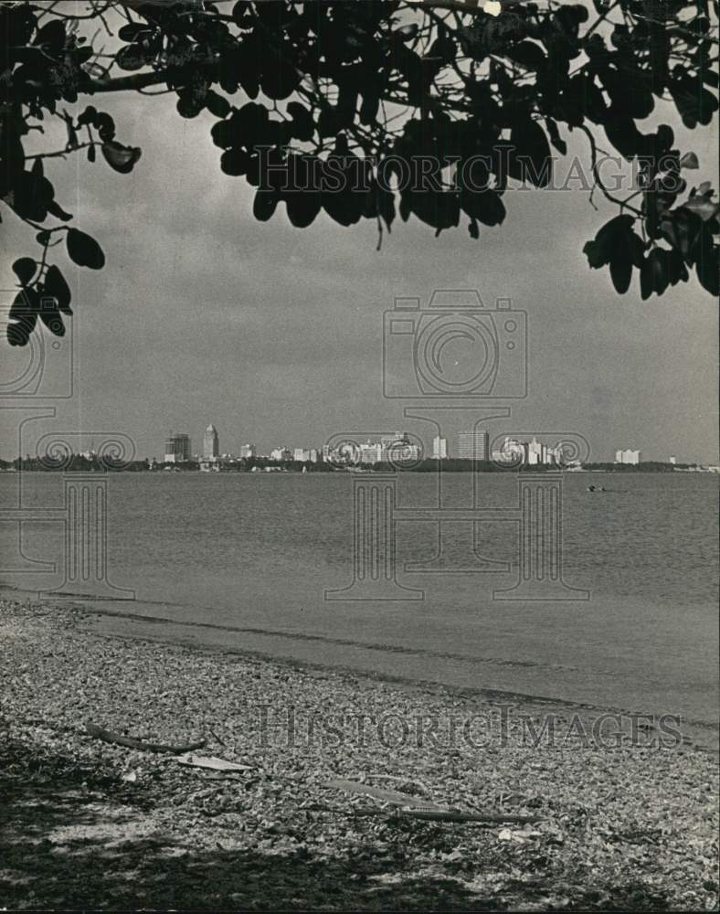 1963 Press Photo View of the Miami Skyline - lrx46507- Historic Images