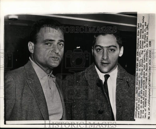 1957 Press Photo Mike Todd & Michael Jr. Before Leaving For Europe - lrx46881- Historic Images