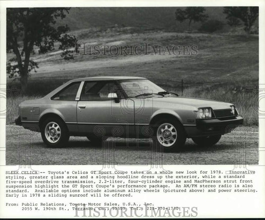 1978 Press Photo Toyota Celica GT Sport Coupe - lrx61341- Historic Images