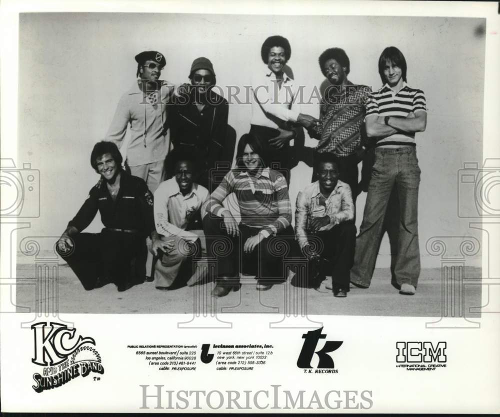 1977 Press Photo Members of the singing group KC and the Sunshine Band- Historic Images