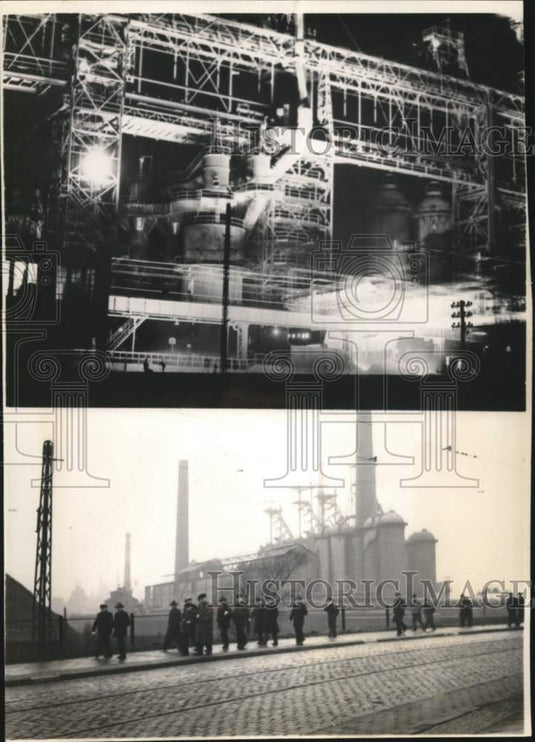 1952 Press Photo Village of Ruhr, Germany is again an industrial center- Historic Images