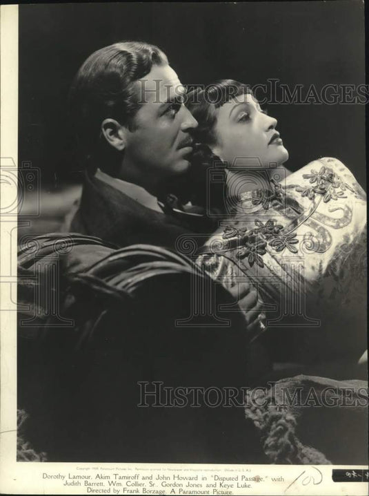 Press Photo John Howard and Dorothy Lamour star in "Disputed Passage"- Historic Images