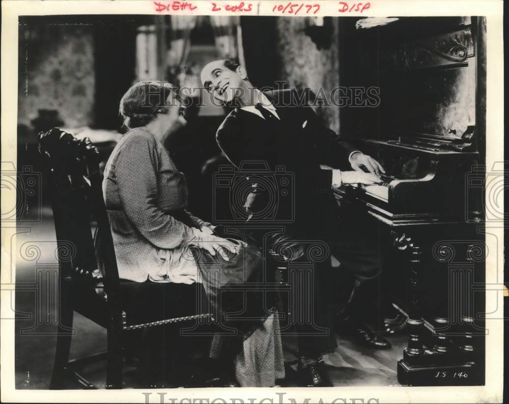 1959 Press Photo Eugenie Besserer and Al Jolson in &quot;The Jazz Singer&quot; - lrx75120- Historic Images