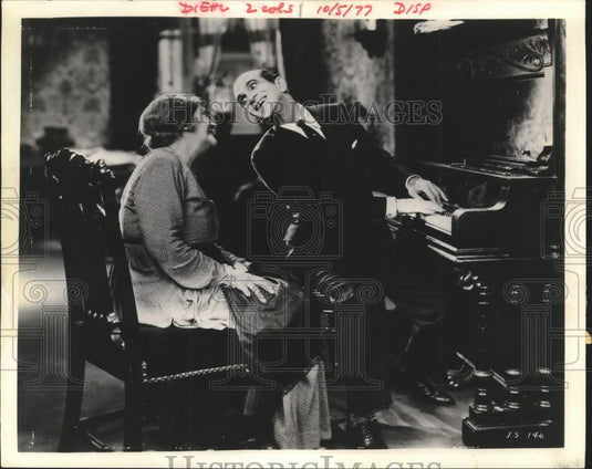 1959 Press Photo Eugenie Besserer and Al Jolson in "The Jazz Singer" - lrx75120- Historic Images