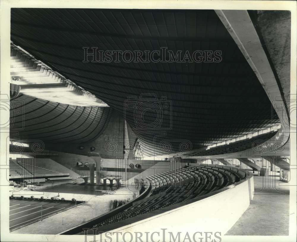 1964 Press Photo National Gymnasium for Olympics in Tokyo, Japan - lrx77111- Historic Images