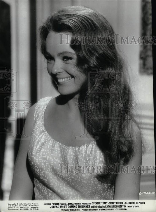 1967 Press Photo Katharine Houghton stars in "Guess Who's Coming to Dinner"- Historic Images