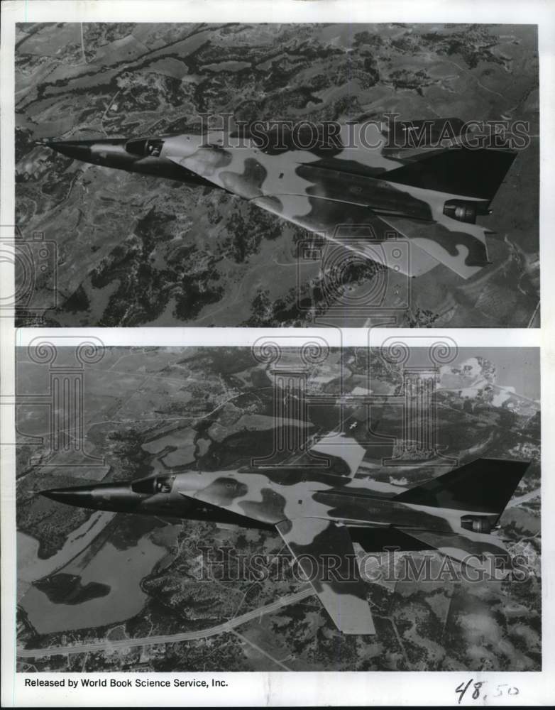1967 Press Photo F111A Shown in Supersonic Position at Nellis - lrx79220- Historic Images