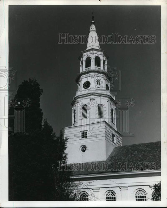 1966 Press Photo St. Michael's Episcopal Church in Charleston, SC - lrx79708- Historic Images
