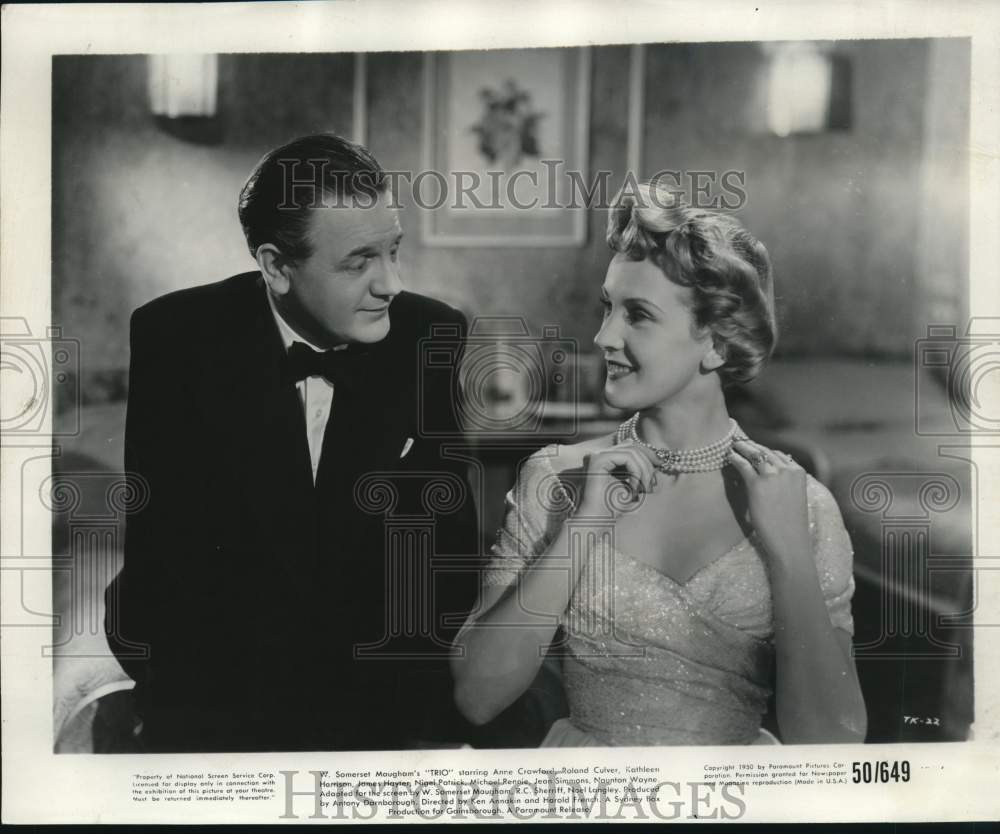 1951 Press Photo Naunton Wayne and Anne Crawford are featured in &quot;Trio&quot;- Historic Images