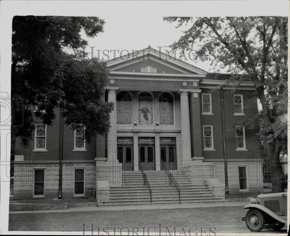 Press Photo Methodist Episcopal Church in Independence, Kansas. - lrx85720- Historic Images