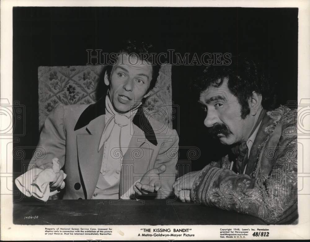 1948 Press Photo Frank Sinatra &amp; J. Carrol Naish in &quot;The Kissing Bandit&quot;- Historic Images