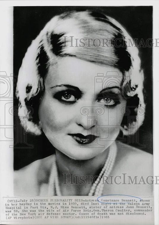 1965 Press Photo Actress Constance Bennett - lrx92597- Historic Images