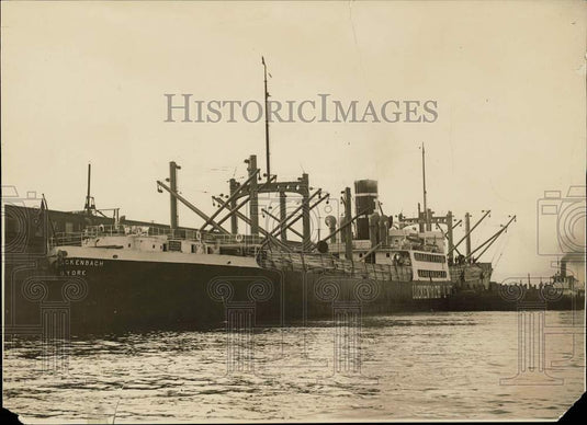 1925 Press Photo The Lewis Luckenbach docked on the Pacific Coast - lry00678- Historic Images