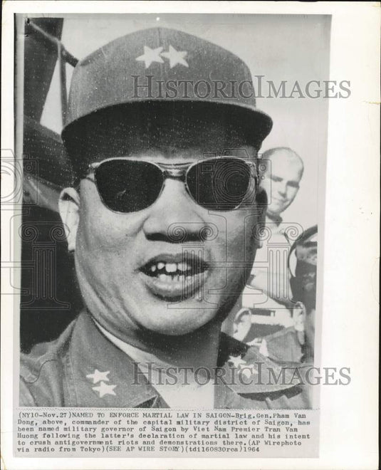 1964 Press Photo General Pham Van Dong, commander of Saigon's military district- Historic Images