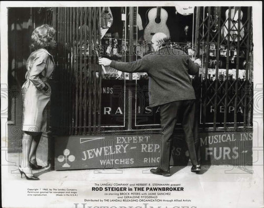 1965 Press Photo Thelma Oliver and Rod Steiger in "The Pawnbroker" - lry08699- Historic Images