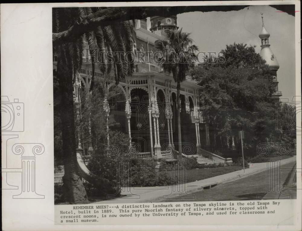 1967 Press Photo Tampa Bay Hotel in Florida is owned by University of Tampa- Historic Images