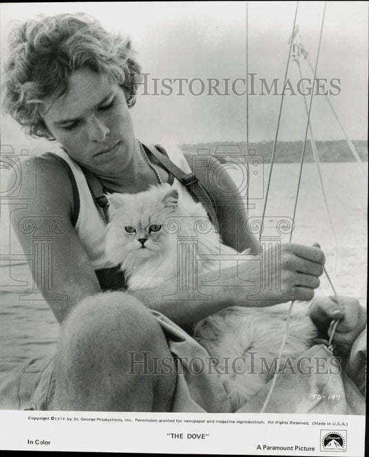 1974 Press Photo Joseph Bottoms starring in "The Dove" - lry11022- Historic Images