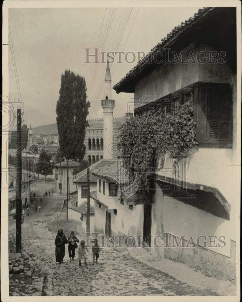 1924 Press Photo A view of the city of Sarajevo, Bosnia - lry14620- Historic Images