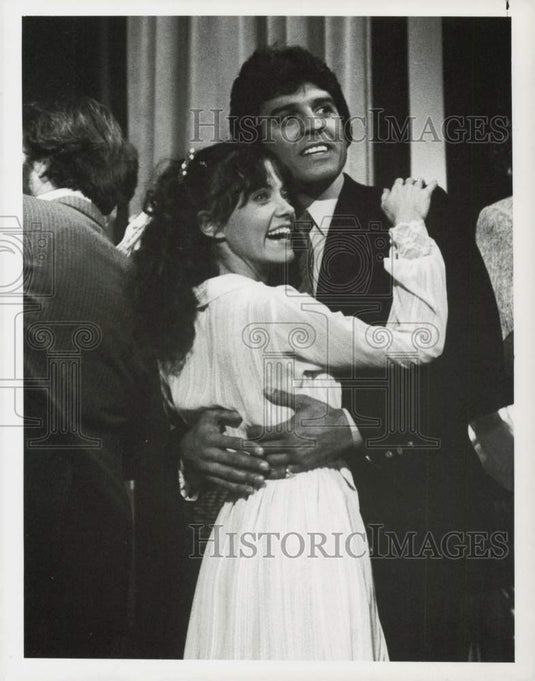 1982 Press Photo Erik Estrada & Dawn Jeffory in "CHiPs" airing on NBC-TV- Historic Images