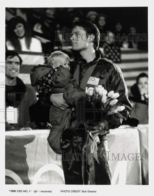 1996 Press Photo Matt Keeslar in "The Dan Jansen Story" airing on CBS- Historic Images