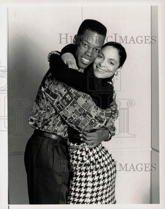 1991 Press Photo Kadeem Hardison & Jasmine Guy in "A Different World" on NBC-TV- Historic Images